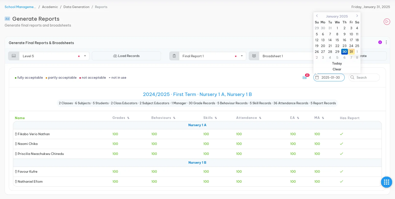 Automated Result Computation